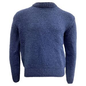 Mr. P. Knitted Sweater in Navy Blue Wool